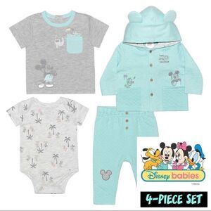 MICKEY MOUSE INFANT Layette 4-piece Set